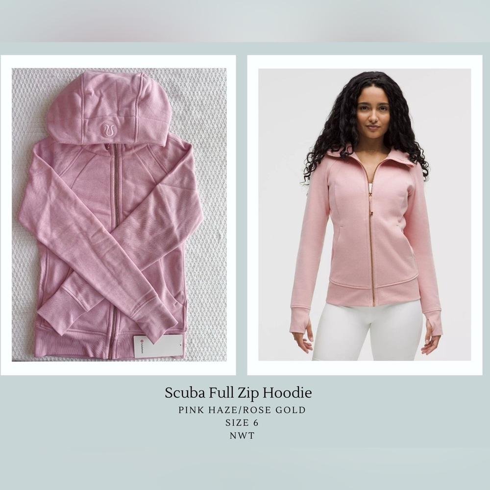 🆕 Scuba Full Zip Hoodie Pink Haze/Rose Gold